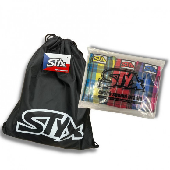 3PACK pánske boxerky Styx športová guma viacfarebné (G9676863)