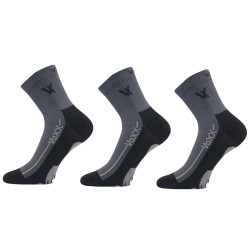 3PACK ponožky VoXX tmavo sivé (Barefootan-darkgrey)
