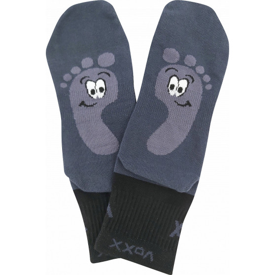 3PACK ponožky VoXX tmavo sivé (Barefootan-darkgrey)