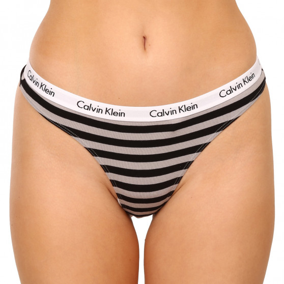 3PACK dámske tangá Calvin Klein nadrozmer viacfarebné (QD3800E-658)