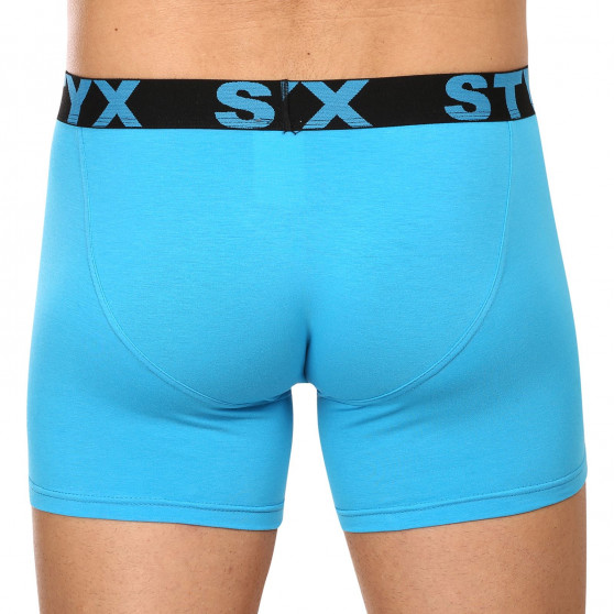 Pánske boxerky Styx long športová guma svetlo modré (U1169)