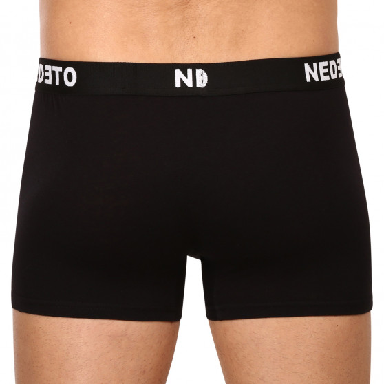 10PACK pánske boxerky Nedeto čierne (10NDTB001-brand)