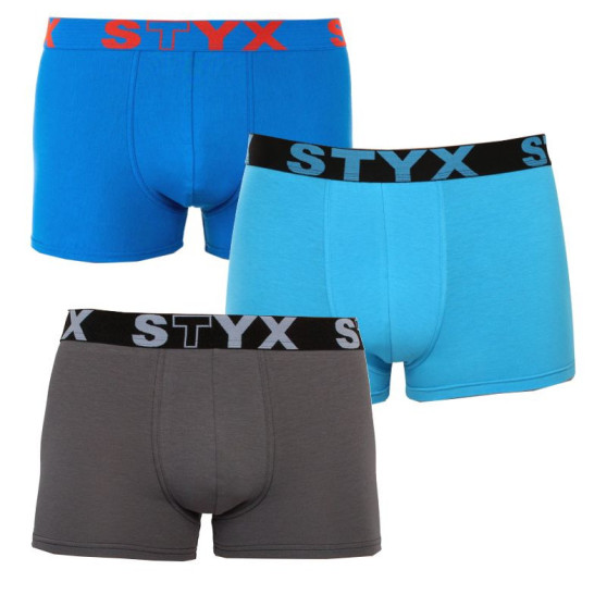 3PACK pánske boxerky Styx športová guma nadrozmer viacfarebné (R9676369)