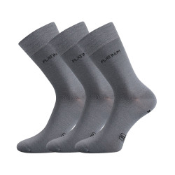3PACK ponožky Lonka vysoké svetlo sivé (Dewool)