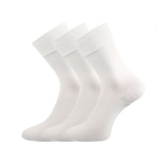 3PACK ponožky Lonka bielé (Bioban)