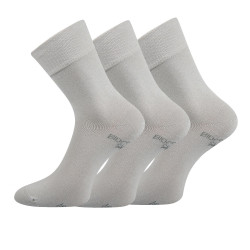 3PACK ponožky Lonka svetlosivé (Bioban)