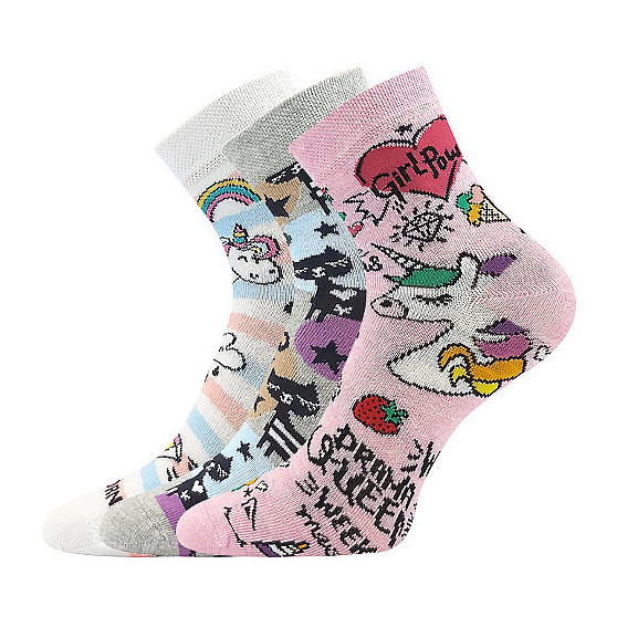 3PACK detské ponožky Lonka viacfarebné (Dedotik - Mix F)
