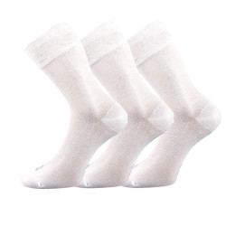 3PACK ponožky Lonka bambusové biele (Deli)