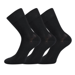 3PACK ponožky Lonka bambusové čierné (Deli)