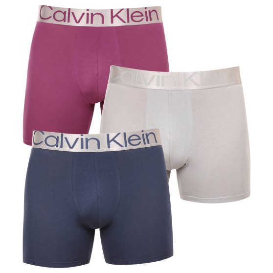 3PACK pánske boxerky Calvin Klein viacfarebný (NB3131A-C7Y)