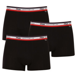 3PACK pánske boxerky Fila čierne (FU5059/3-200)
