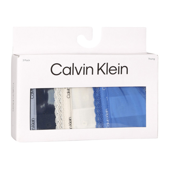3PACK dámske tangá Calvin Klein viacfarebná (QD3802E-BOX)