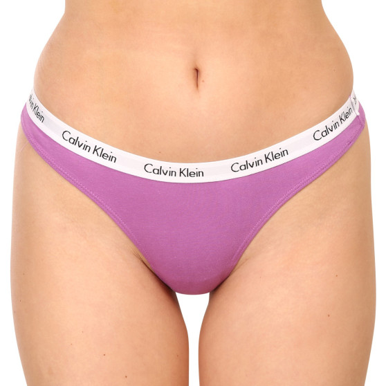 3PACK dámske tangá Calvin Klein viacfarebné (QD3587E-CFU)