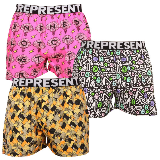 3PACK pánske trenky Represent exclusive Mike (R2M-BOX-07101249)