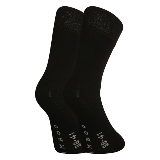 5PACK ponožky Gino bambusové bezšvové čierne (82003)