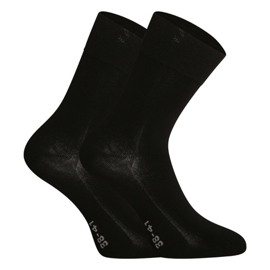 5PACK ponožky Gino bambusové bezšvové čierne (82003)