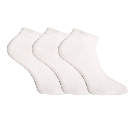 3PACK ponožky Gino bambusové biele (82005)