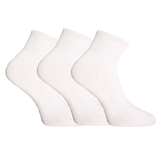 3PACK ponožky Gino bambusové biele (82004)
