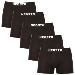 5PACK pánske boxerky Nedeto čierne (5NDTB001-brand)