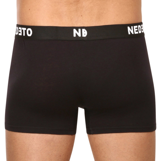 3PACK pánske boxerky Nedeto čierne (3NDTB001-brand)