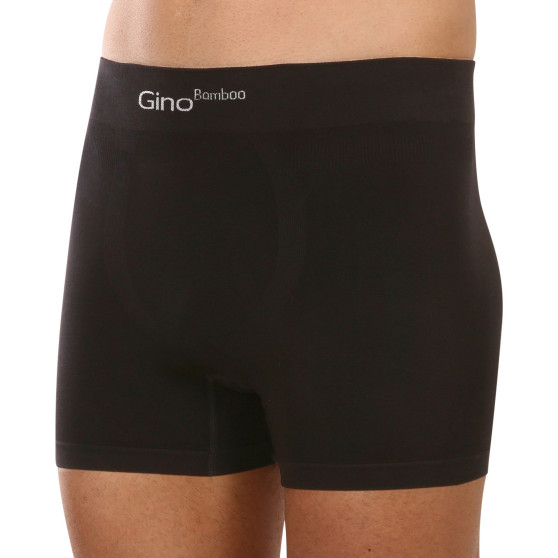 Pánske boxerky Gino bezšvové bambusové čierne (54004)