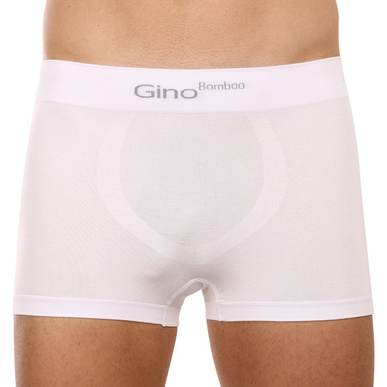 Pánske boxerky Gino bezšvové bambusové biele (53004)