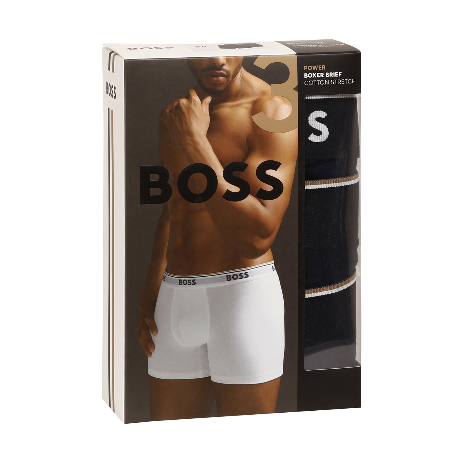 3PACK pánske boxerky BOSS tmavo modré (50475282 480) L, trenky.