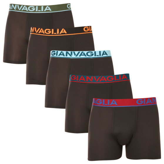 5PACK pánske boxerky Gianvaglia čierne (GVG-5010)