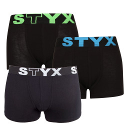 3PACK detské boxerky Styx športová guma čierne (3GJ96012)
