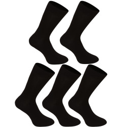 3PACK ponožky Nedeto vysoké bambusové čierne (5NDTP001)