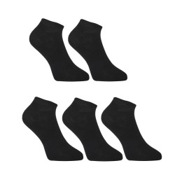 5PACK ponožky Styx nízke bambusové čierne (5HBN960)