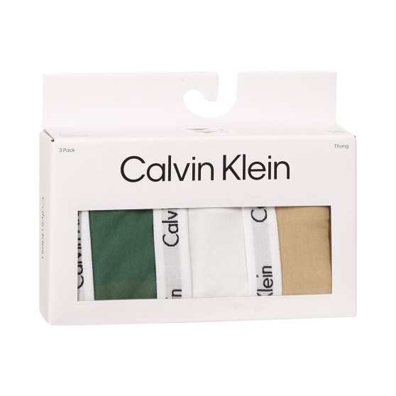 3PACK dámske tangá Calvin Klein viacfarebné (QD3587E-BP4)