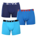 3PACK pánske boxerky Styx long športová guma viacfarebné (3U96897)