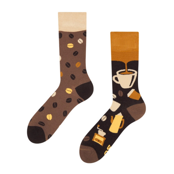 Veselé bambusové ponožky Dedoles Kávové zrnká (GMBRS921)