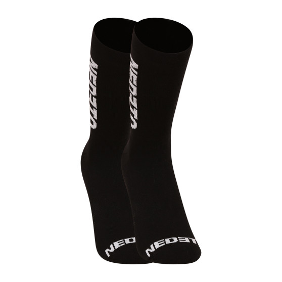 3PACK ponožky Nedeto vysoké čierne (3NDTP001-brand)