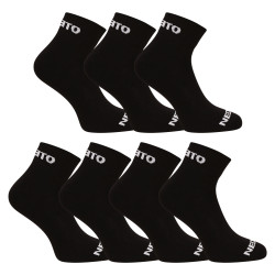 7PACK ponožky Nedeto členkové čierne (7NDTPK001-brand)