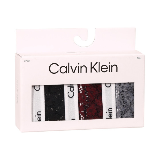 3PACK dámske nohavičky Calvin Klein nadrozmer viacfarebné (QD3975E-BP7)