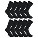 10PACK ponožky Styx vysoké bambusové čierne (10HB960)