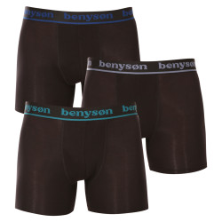 3PACK pánske boxerky Benysøn bambusové čierne (BENY-7015)