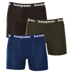 3PACK pánske boxerky Benysøn bambusové viacfarebné (BENY-7016)