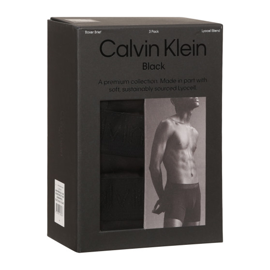 3PACK pánske boxerky Calvin Klein čierné (NB3652A-UB1)