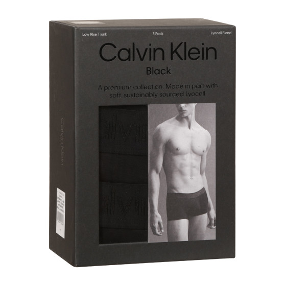 3PACK pánske boxerky Calvin Klein čierné (NB3651A-UB1)