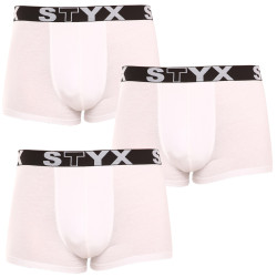 3PACK pánske boxerky Styx športová guma biele (3G1061)