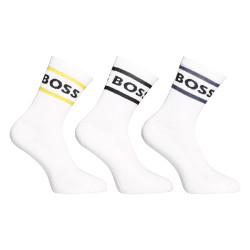 3PACK ponožky Hugo Boss vysoké bielé (50469371 106)