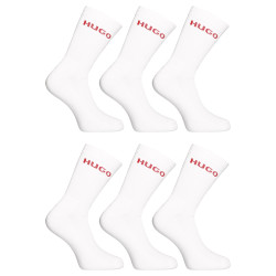 6PACK ponožky Hugo Boss bielé (50510187 100)