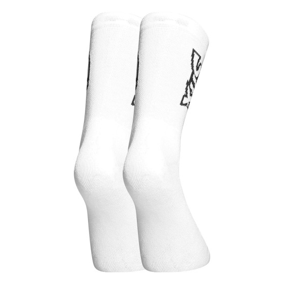 Ponožky Styx vysoké biele s čiernym logom (HV1061)