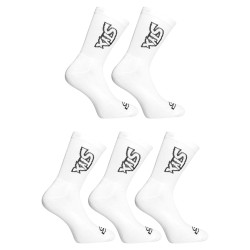 5PACK ponožky Styx vysoké biele (5HV1061)