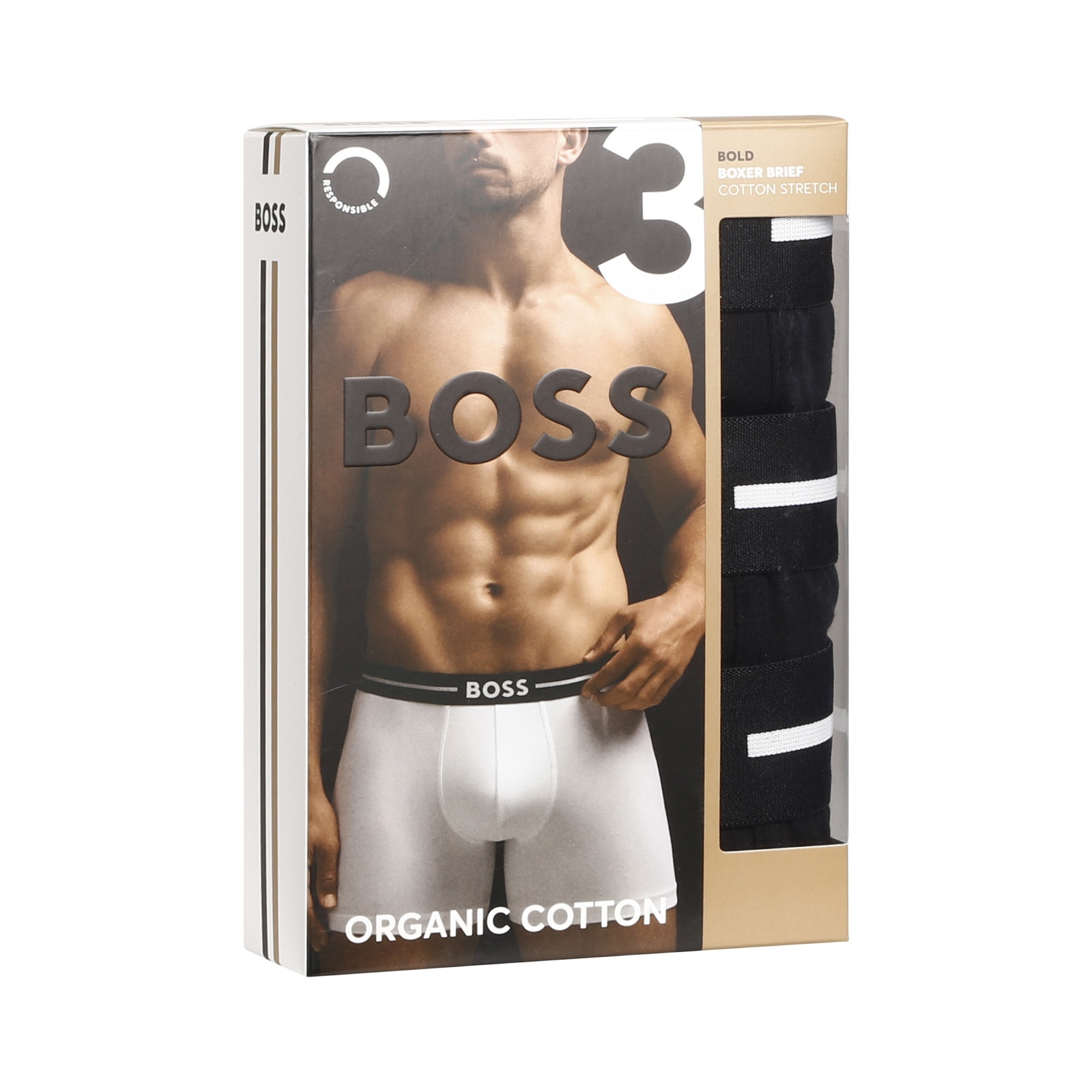 3PACK pánske boxerky BOSS čierné (50510698 001) XXL, trenky.