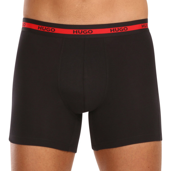 3PACK pánske boxerky HUGO čierné (50496713 002)