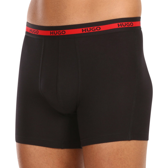 3PACK pánske boxerky HUGO čierné (50496713 002)